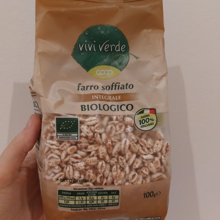 review photo of Vivi Verde Coop Farro soffiato integrale shared by @giuliabas on 07 Apr 2022 - review