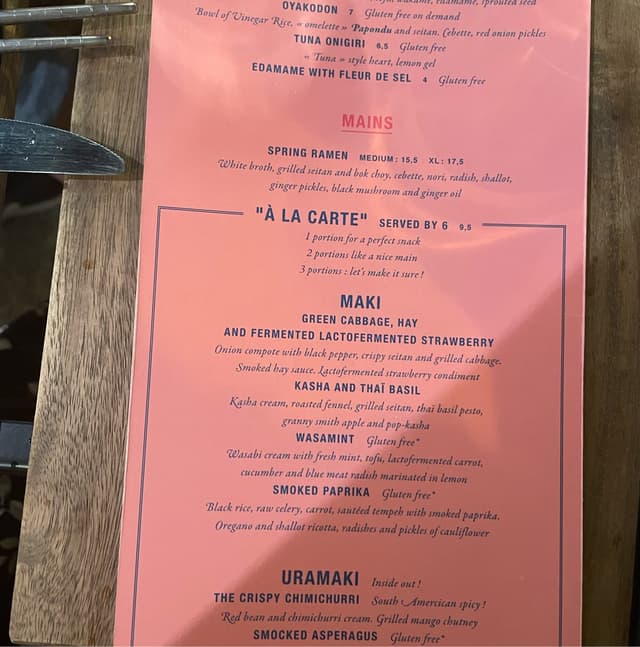 Foto del piatto “Le Kasha et Basil Thaï”