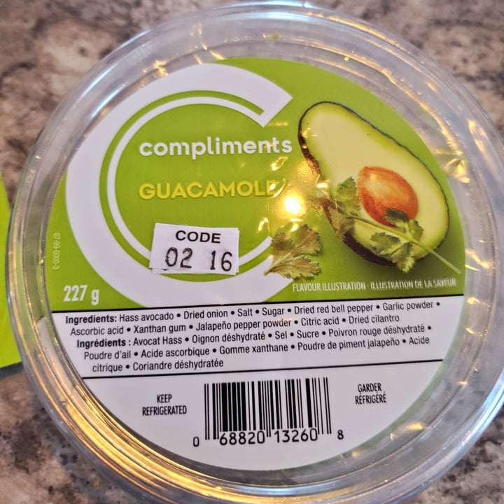 photo of Compliments Guacamole shared by @greenaphrodite on  12 Feb 2022 - review