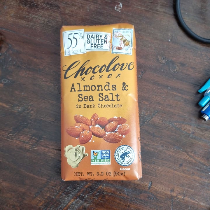 photo of Chocolove Almonds & Sea Salt in Dark Chocolate 55% shared by @schtef on  12 Jan 2022 - review