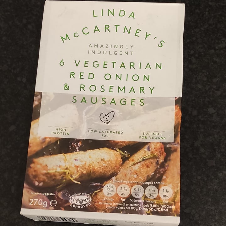 photo of Linda McCartney's 6 Vegetarian Red Onion & Rosemary Sausages shared by @ragamuffin on  19 Dec 2020 - review