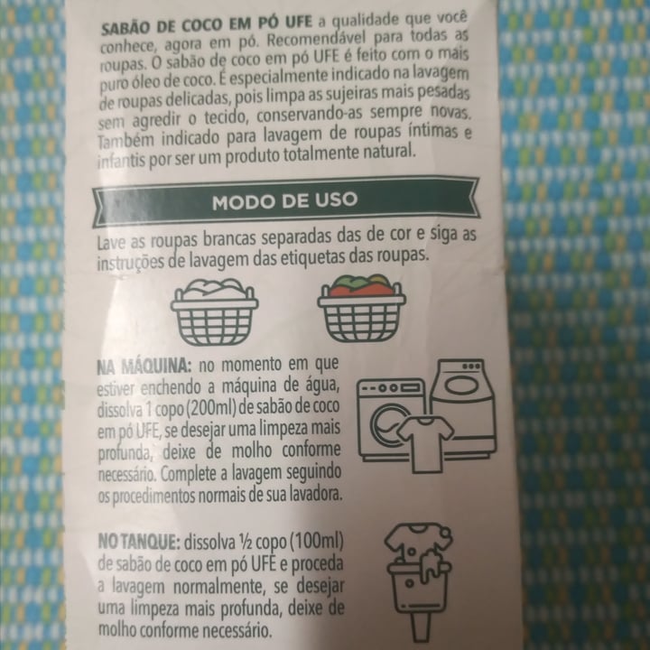 review photo of Ufe Sabão de coco em pó shared by @andreaferraz on 05 May 2022 - review