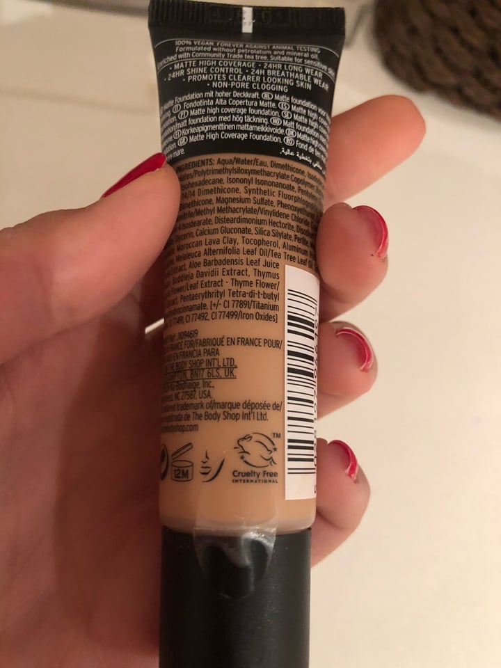 review photo of The Body Shop Matte Clay Skin Clarifying Foundation shared by @steff on 28 Jun 2019 - review