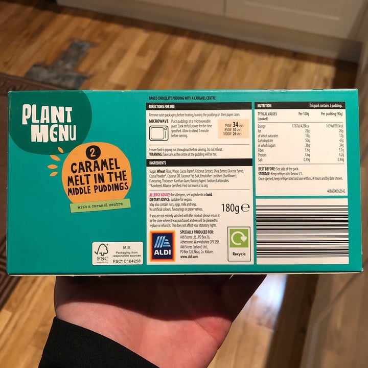 photo of Plant Menu Caramel Melt In The Middle Puddings shared by @scooper on  23 Jan 2021 - review