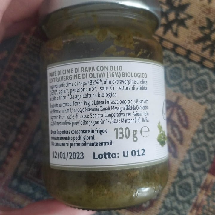 photo of Libera Terra Patè di Cime di Rapa shared by @giuliabe on  11 Apr 2022 - review