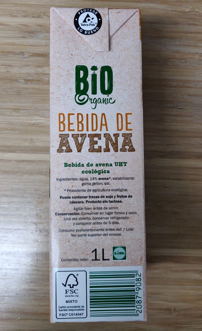 photo of Milbona Bebida de Avena sin azucar shared by @gitaneta on  20 Apr 2020 - review