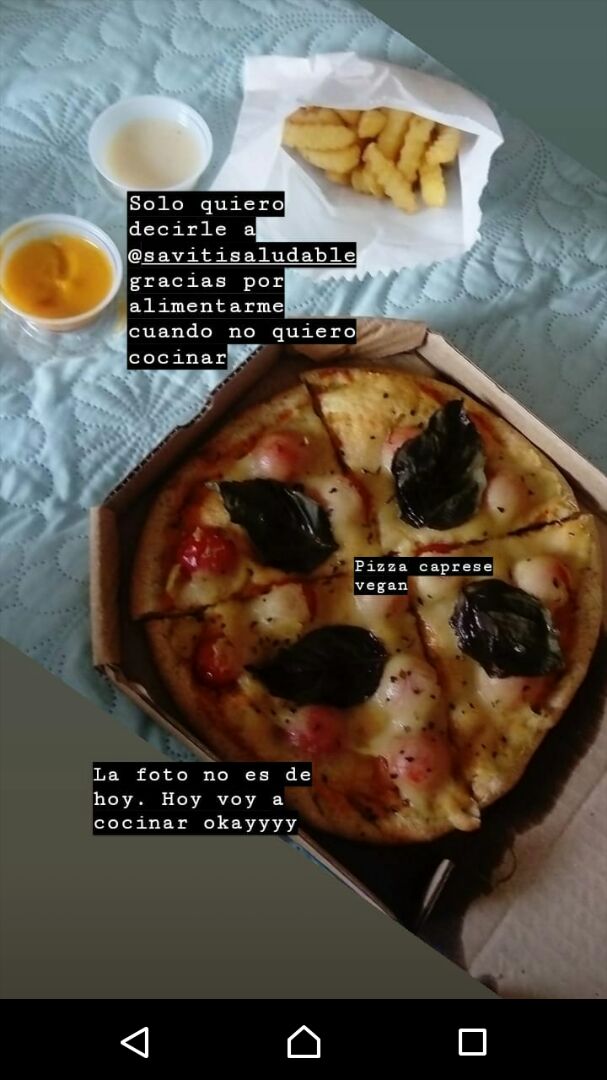 photo of Saviti - Restaurante Vegano a Domicilio Pizza shared by @angierengifo on  23 Aug 2019 - review