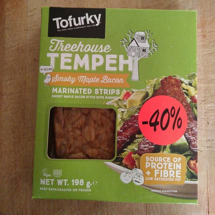 photo of Tofurky Treehouse Tempeh Smoky Maple Bacon Marinated Strips shared by @vegananas on  01 Sep 2020 - review