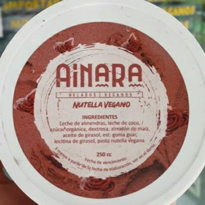 photo of Ainara Helados Veganos helado de Nutella shared by @cam1veg on  26 Aug 2020 - review