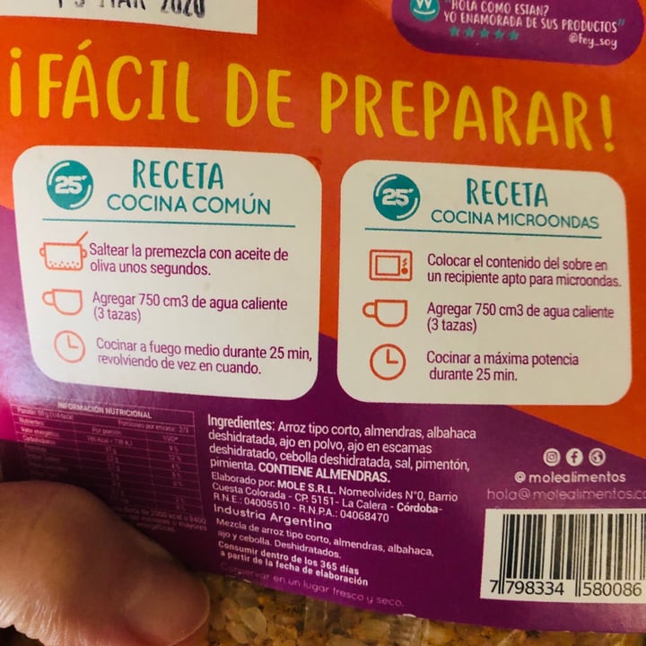 review photo of Molé risotto al pesto shared by @vickydeb on 20 Jul 2020 - review