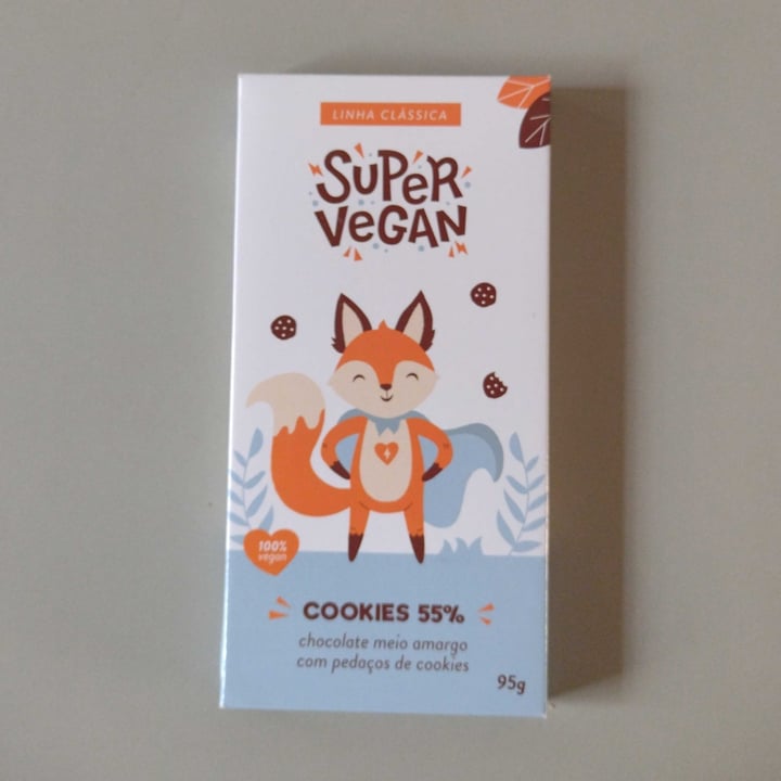photo of Super Vegan Barra de Chocolate - Meio Amargo com Pedaços de Cookies shared by @camilevj on  26 Sep 2022 - review