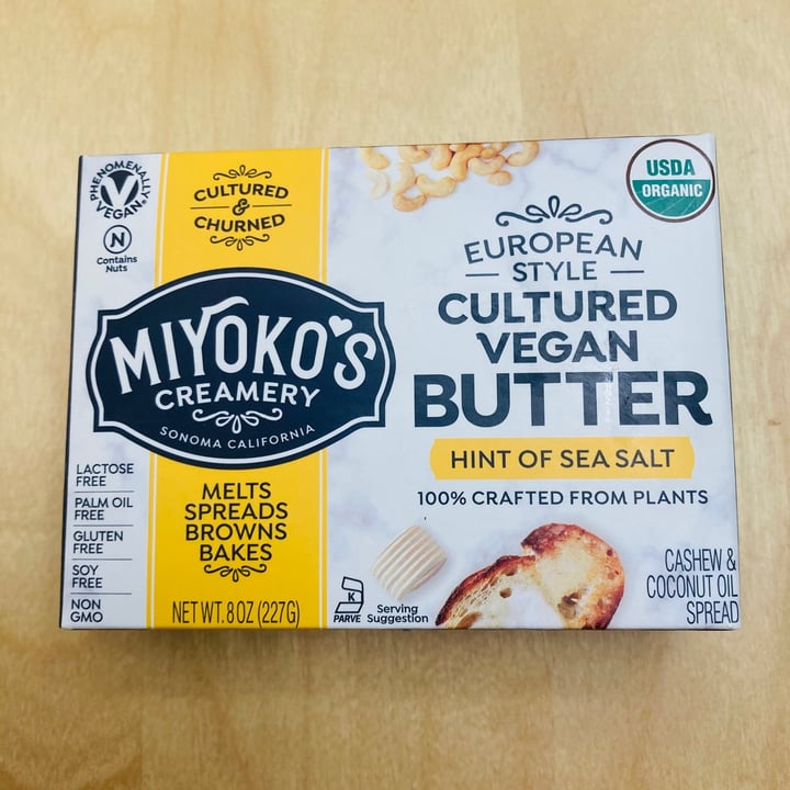 photo of Miyoko's Creamery European Style Cultured Vegan Butter Unsalted shared by @nibblenyaka on  16 Feb 2021 - review