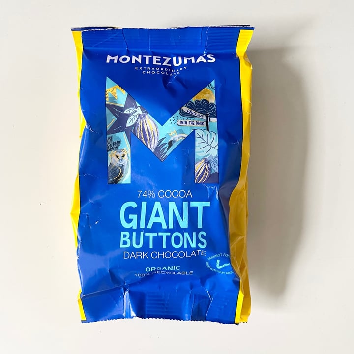 photo of Montezuma's Dark 74% Chocolate Giant Buttons shared by @appleappleamanda on  29 Mar 2021 - review