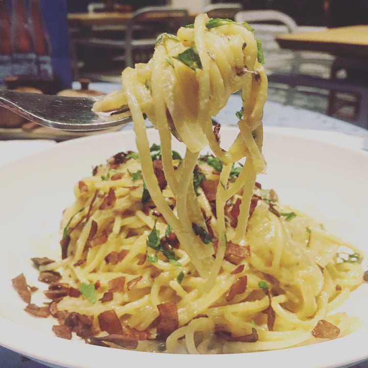 review photo of Peloton Supershop Nona’s spaghetti carbonara shared by @spaghettimonster on 10 Jan 2019 - review