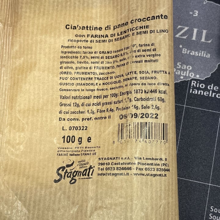 review photo of Stagnati Ciabattine Di Pane Croccante Con Farina Di Lenticchie shared by @charlie0601 on 05 Apr 2022 - review