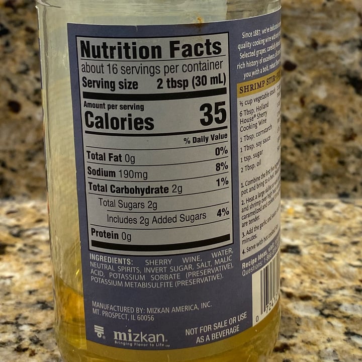 review photo of Mizkan sherry cooking wine shared by @veganmeandyou on 08 May 2022 - review