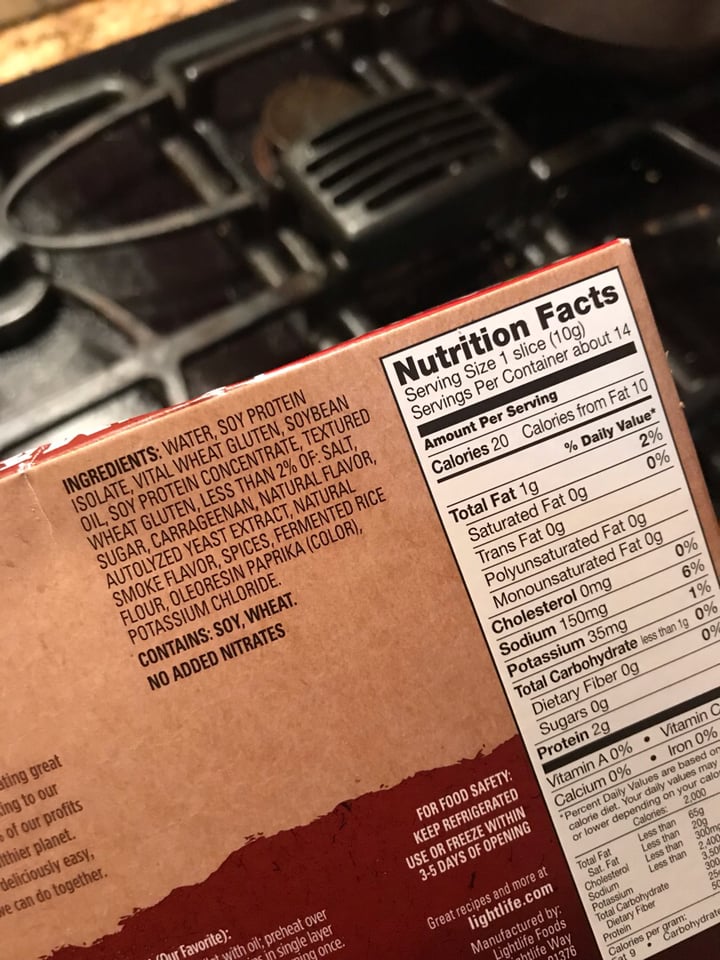 review photo of Lightlife Smart Bacon shared by @omnivorousadam on 05 Dec 2018 - review