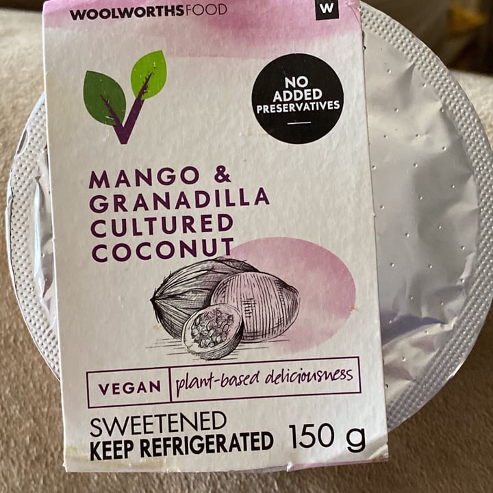 photo of Woolworths Food Mango and granadilla cultured coconut yoghurt shared by @kateemma5 on  07 Oct 2021 - review