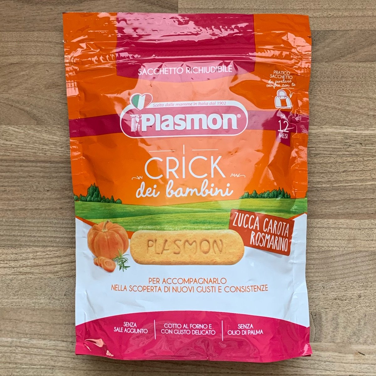 Plasmon I Crick Dei Bambini Biscotto Zucca Carote Rosmarino