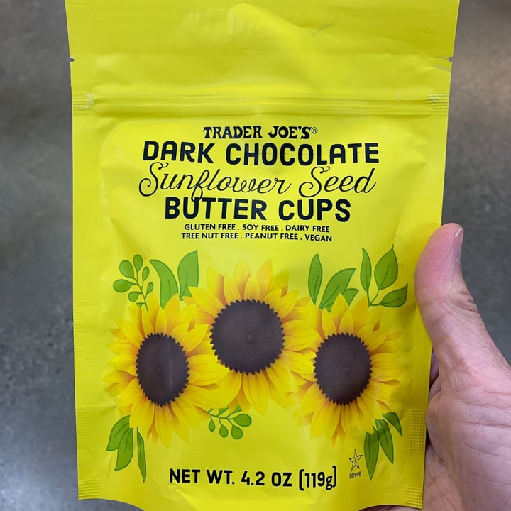 photo of Trader Joe's Dark Chocolate  Sunflower Seed Butter Cups shared by @sandyvilletti on  11 Jan 2021 - review