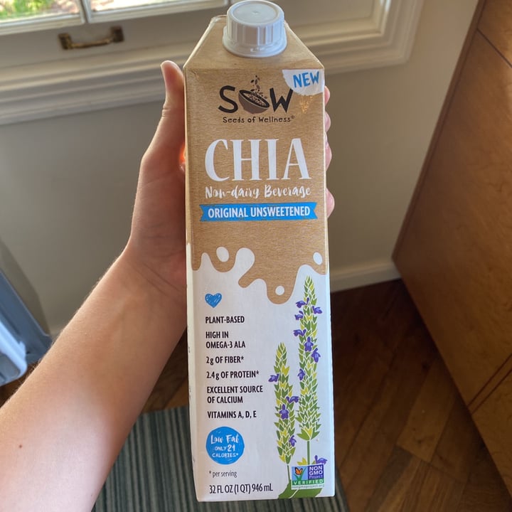photo of SOW Seeds of Wellness Chia non-dairy beverage shared by @audreybailey on  06 Aug 2021 - review