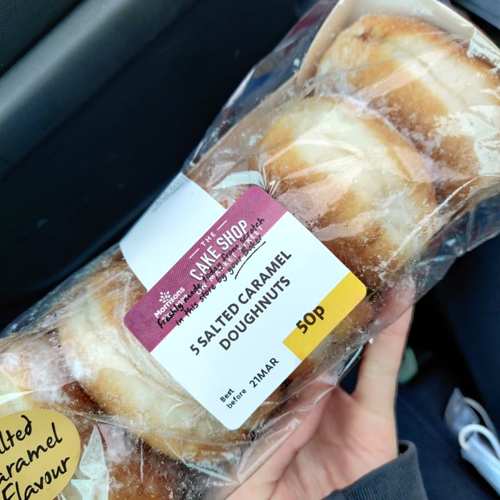 photo of Morrisons Salted caramel doughnuts shared by @cr0vegan on  20 Mar 2021 - review