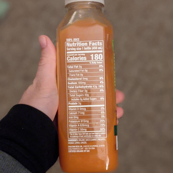 photo of Evolution Fresh Carrot Citrus Radiance shared by @neysaelbon on  12 Nov 2020 - review