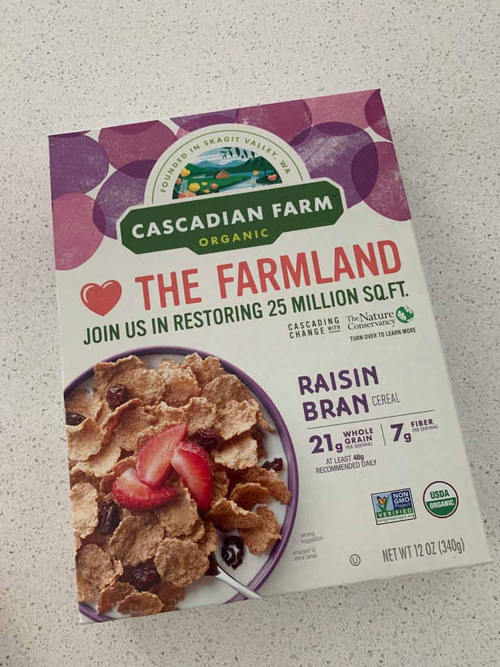 photo of Cascadian Farm The Farmland Raisin Bran shared by @jeremytheape on  24 Mar 2022 - review