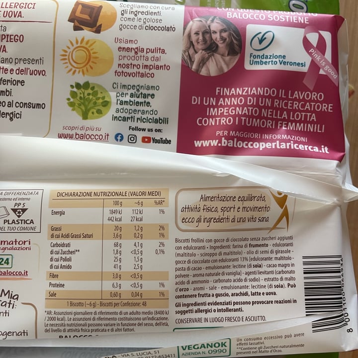 review photo of Balocco vita mia con gocce di cioccolato senza zuccheri aggiunti shared by @antonellamaione on 27 Jun 2022 - review