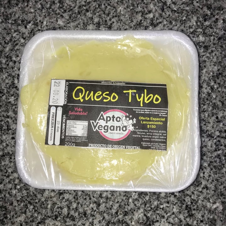 photo of Apto Vegano Consciente Queso tybo shared by @camidi on  29 Aug 2020 - review