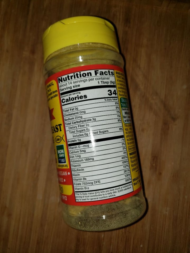photo of Bragg Nutritional Yeast Seasoning shared by @michelleadina on  21 Apr 2020 - review