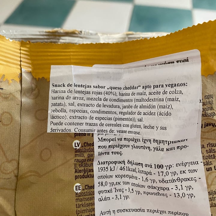 photo of Oho! Cheddar Cheese Taste Lentil Chips shared by @millito on  01 May 2022 - review