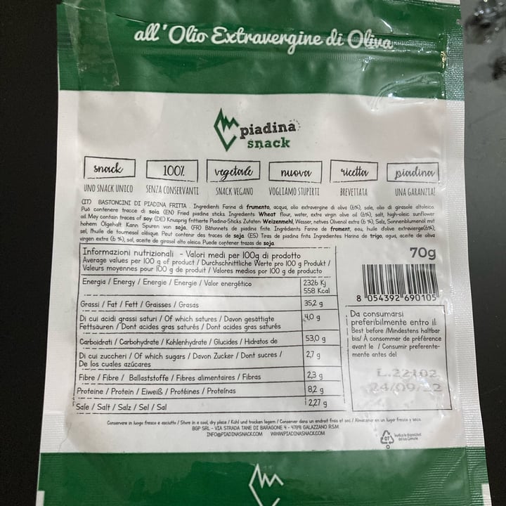 photo of BGP SRL Piadina snack shared by @ross60 on  03 Jun 2022 - review
