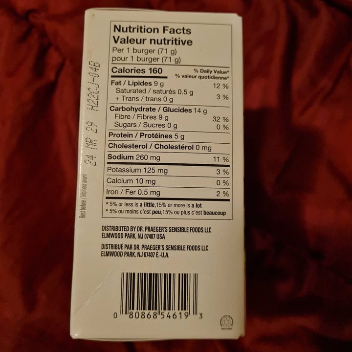review photo of Dr. Praeger's Black Bean Quinoa Veggie Burgers shared by @zensscared on 03 Nov 2022 - review