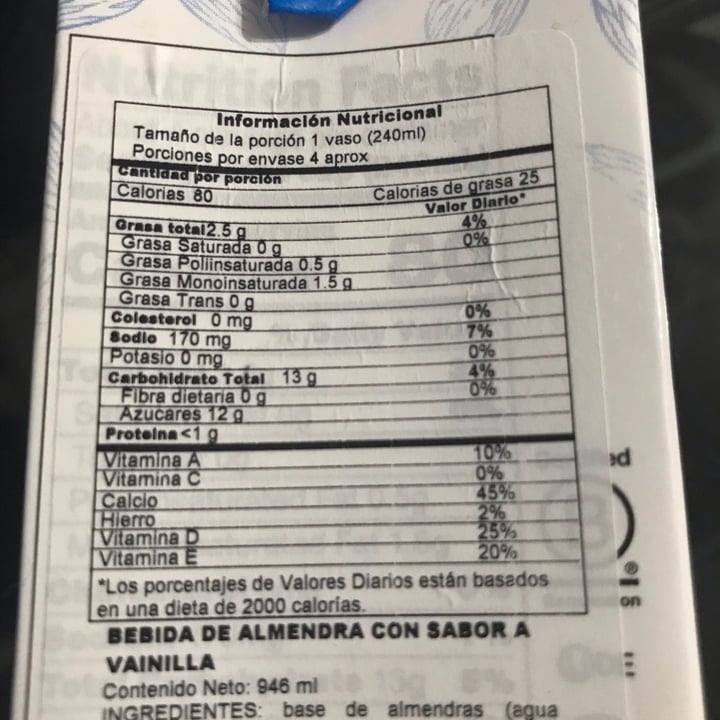 review photo of So Delicious Dairy Free Almondmilk Beverage Vanilla shared by @jhotananan on 11 Jul 2021 - review