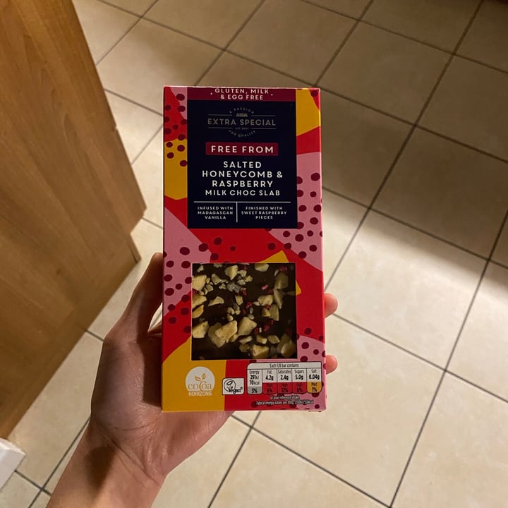 photo of ASDA Free From Salted Honeycomb And Rasberry Milk Choc Slab shared by @bethany0990 on  12 Feb 2021 - review
