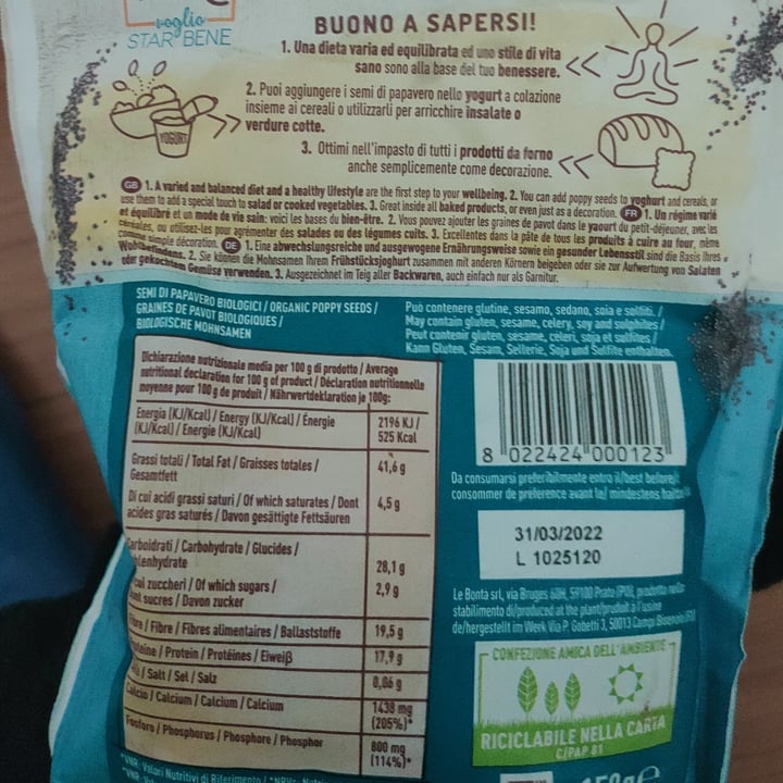 review photo of Nuova Terra Semi di papavero shared by @aliceayres on 09 Feb 2022 - review