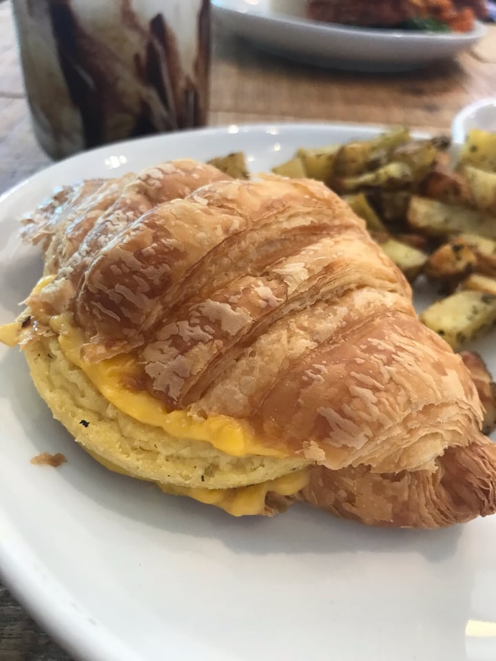 photo of Love Life Cafe JUST Egg & Cheese Croissandwich shared by @saturnmilk on  16 Aug 2019 - review