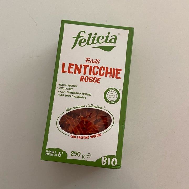 photo of Felicia Fusilli di lenticchie rosse shared by @bosettialessandra on  01 Apr 2022 - review