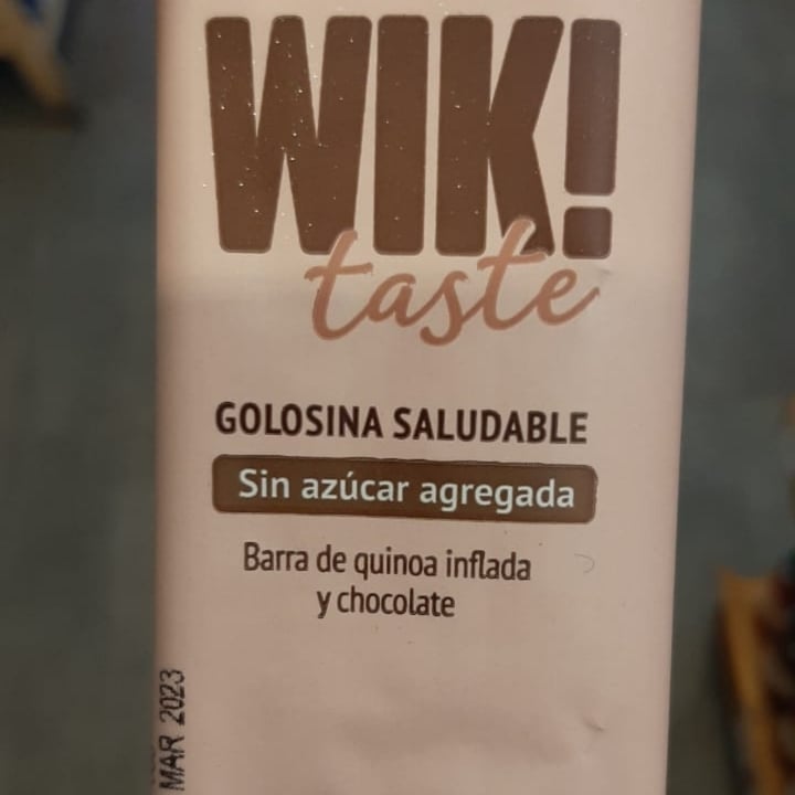 photo of Wik! Barra de quinoa inflada y chocolate shared by @sandru on  03 Apr 2022 - review