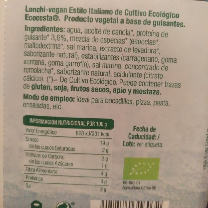 photo of Ecocesta Lonchi Vegan Estilo Italiano shared by @caralpo on  04 Aug 2021 - review