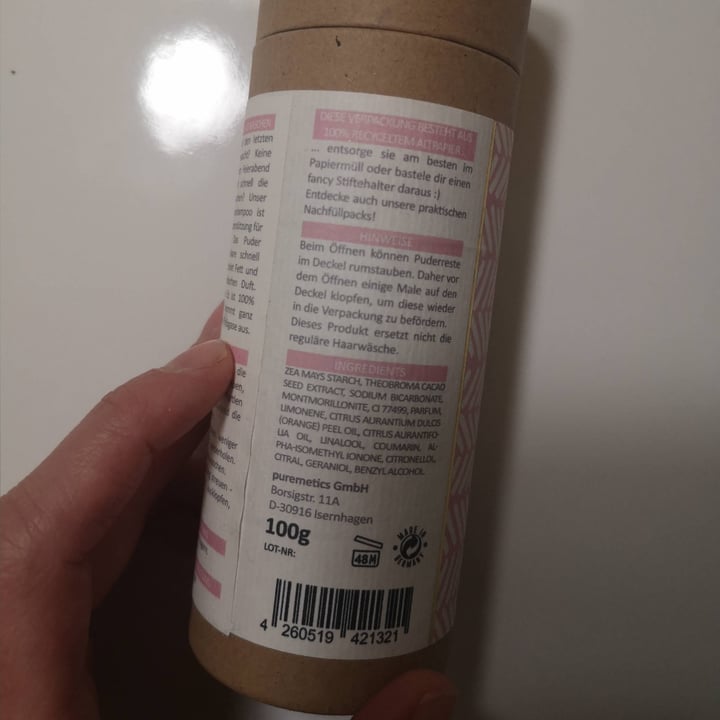 photo of Puremetics Trockenshampoo shared by @trejul on  17 Mar 2022 - review