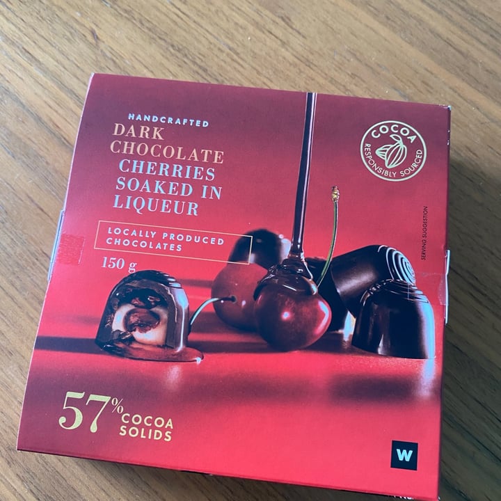 photo of Woolworths Food Dark chocolate cherries soaked in liqueur shared by @bianca1701 on  25 Dec 2020 - review