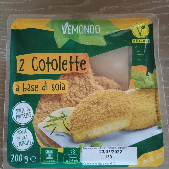 photo of Vemondo  2 Cotolette a Base di Soia shared by @gandalfra on  20 Aug 2022 - review