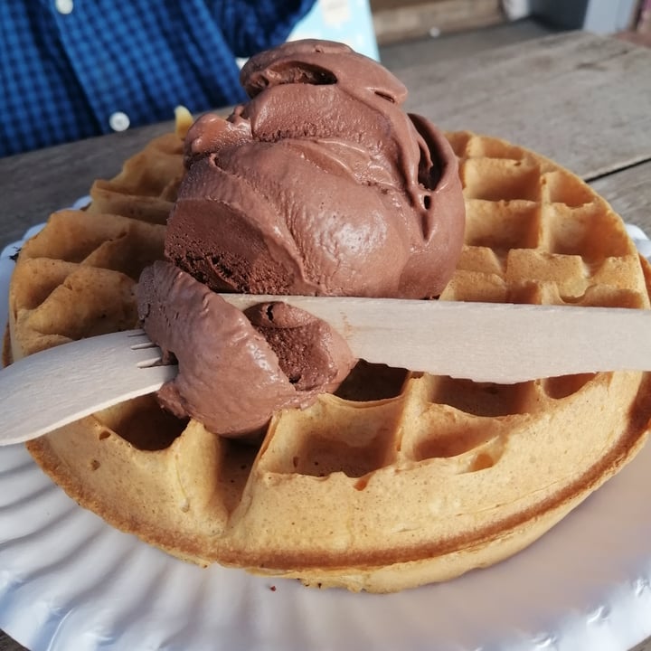 photo of Kristen's Kick-Ass Ice Cream - Heritage Market Vegan Waffles shared by @cait6 on  02 May 2022 - review