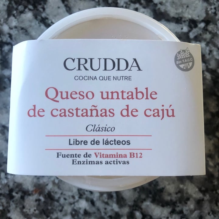 photo of Crudda Queso Untable de Castañas de Caju shared by @micagiac on  30 Jul 2021 - review