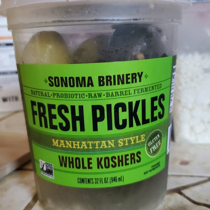 photo of Sonoma Brinery Manhattan Style Whole Kosher Pickles shared by @veganbymarriage on  13 Jul 2021 - review