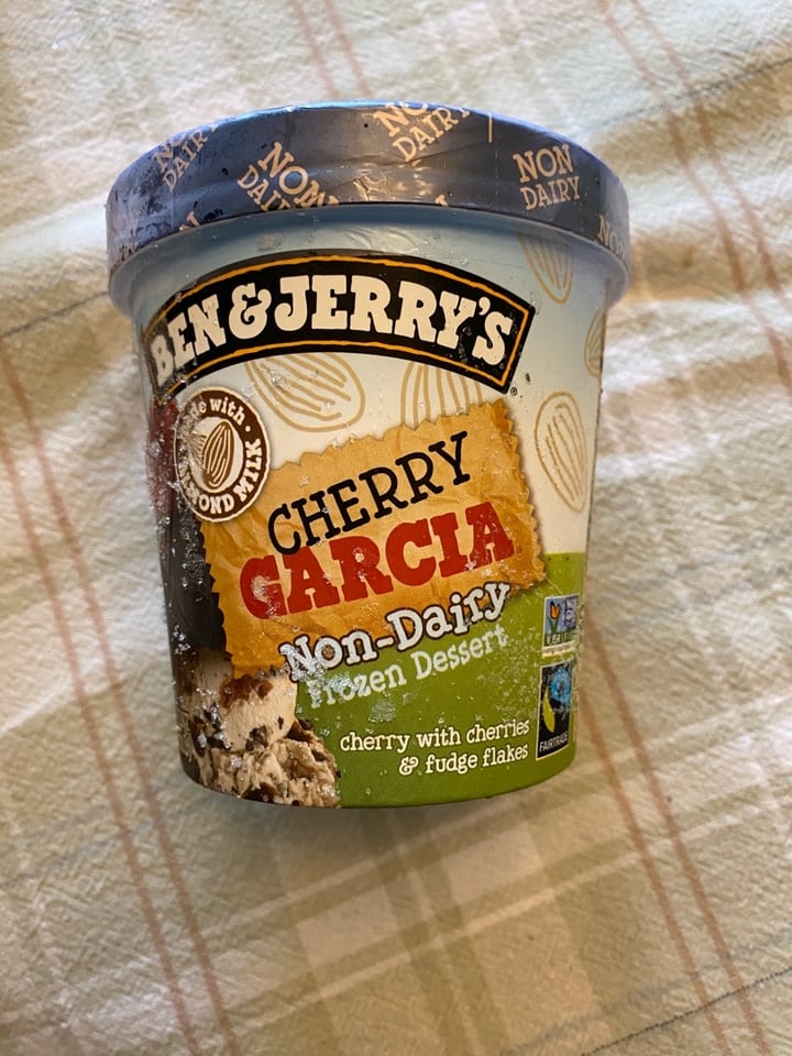 photo of Ben & Jerry's Cherry Garcia Non-Dairy Frozen Dessert shared by @veganevansgrandma on  19 Apr 2020 - review