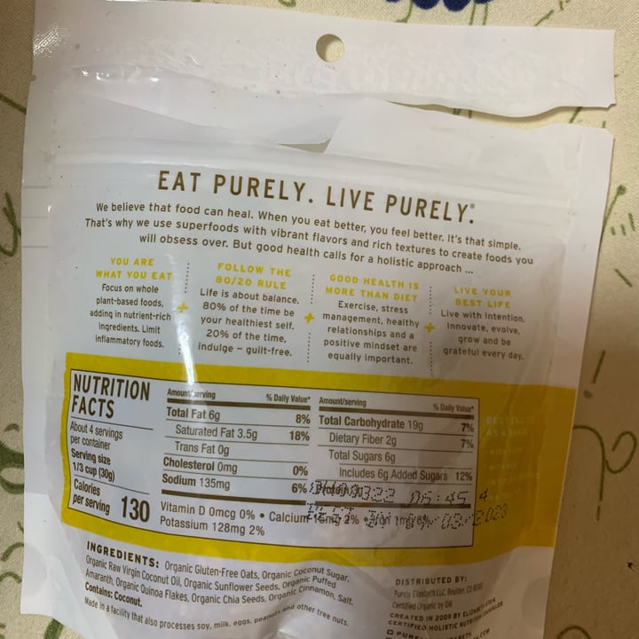 photo of Purely Elizabeth Ancient Grain Granola shared by @yully on  11 Mar 2022 - review