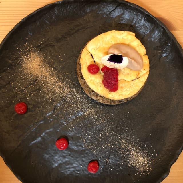 Photo of the dish “Parfait Ai Funghi, , Crema Di Castagne E Frutti Rossi”